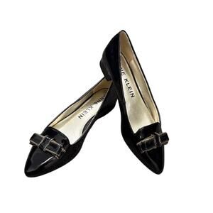 Anne Klein Akkeana Patent Leather Pointed Toe Flats